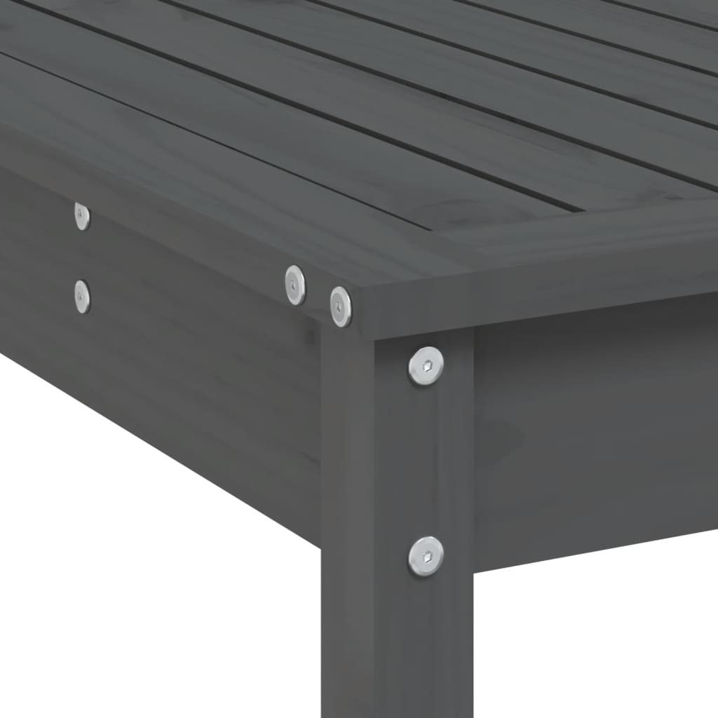 Set Bar da Giardino 5 pz Grigio in Legno Massello di Pino | homemem39