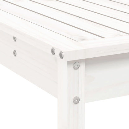Set Bar da Giardino 7 pz Bianco in Legno Massello di Pino | homemem39