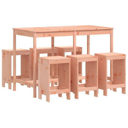 Set da Bar da Giardino 7 pz in Legno Massello di Douglas | homemem39