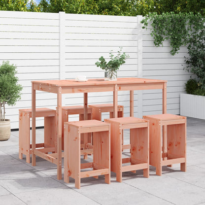 Set da Bar da Giardino 7 pz in Legno Massello di Douglas | homemem39