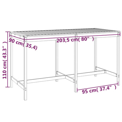 Set Bar da Giardino 9 pz ambra in Legno Massello di Pino | homemem39
