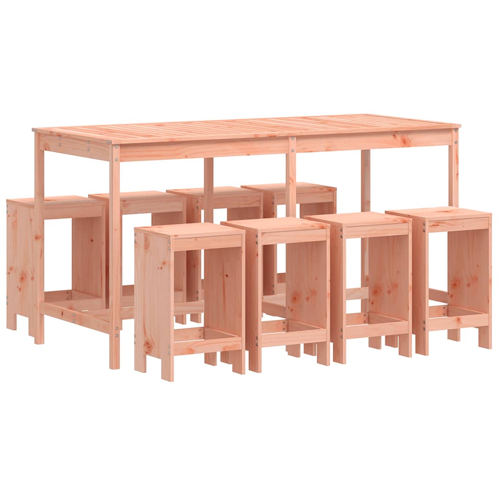 Set da Bar da Giardino 9 pz in Legno Massello di Douglas | homemem39