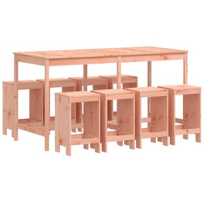Set da Bar da Giardino 9 pz in Legno Massello di Douglas | homemem39