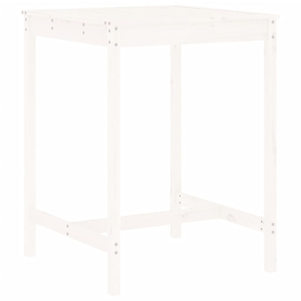 Set Bar da Giardino 5 pz Bianco in Legno Massello di Pino - homemem39