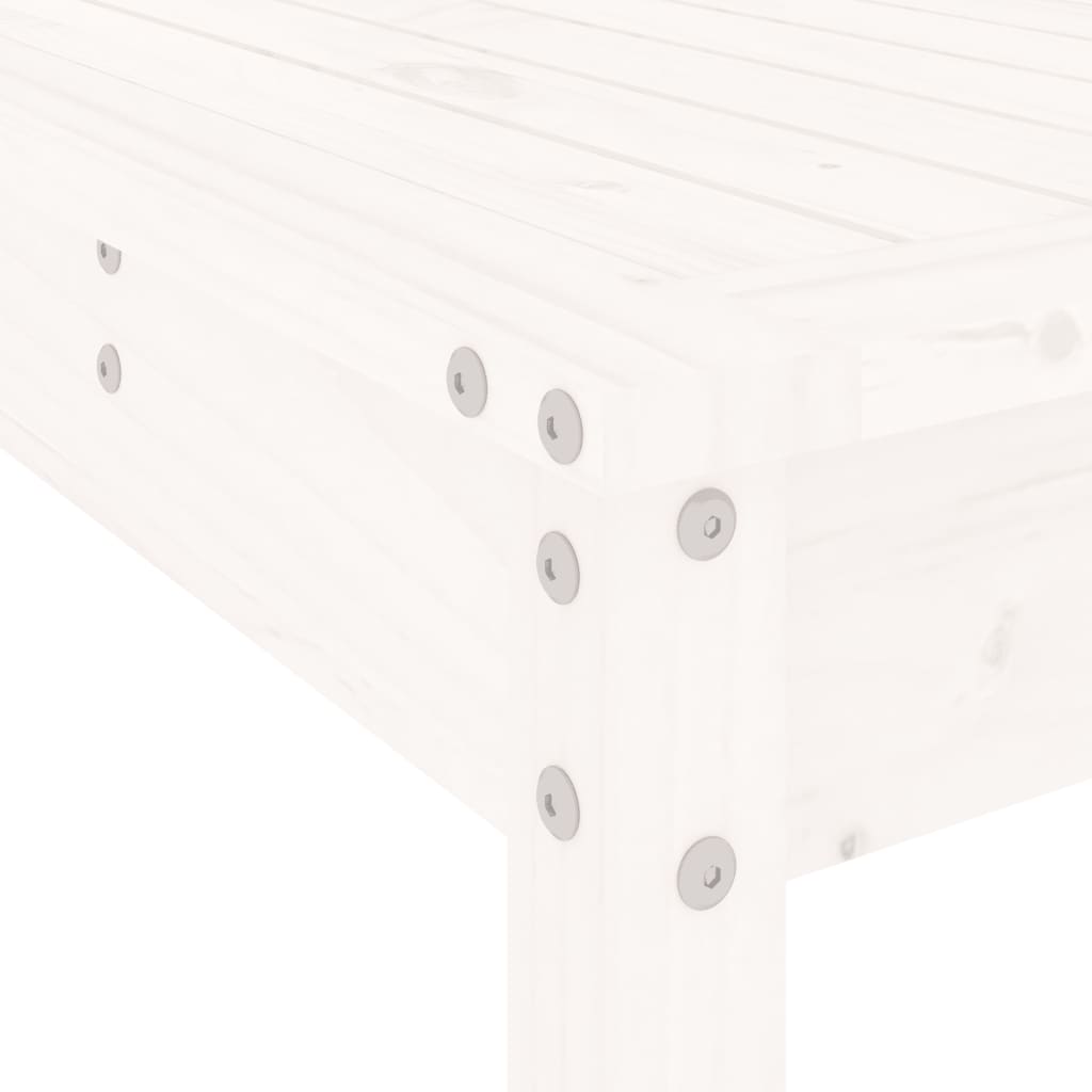 Set Bar da Giardino 5 pz Bianco in Legno Massello di Pino - homemem39
