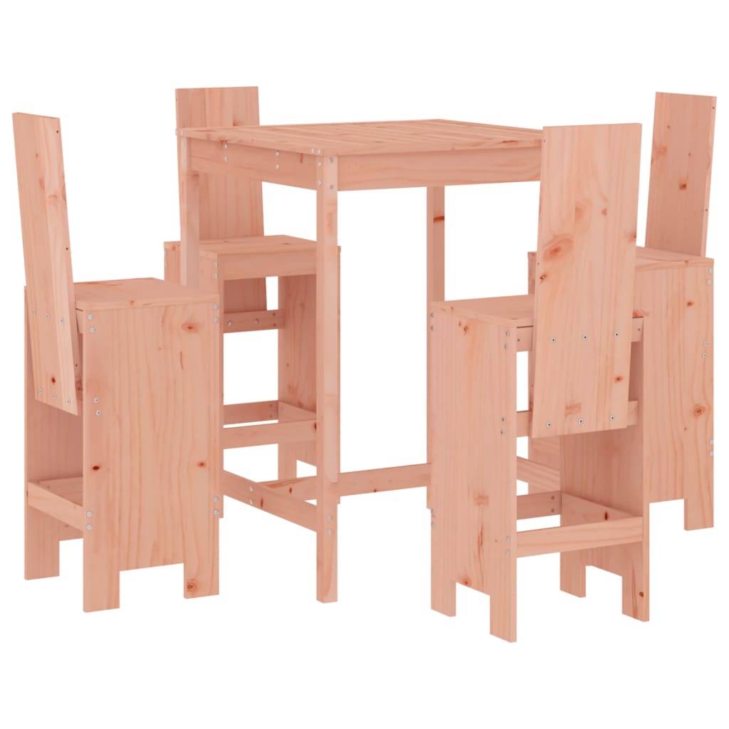 Set da Bar da Giardino 5 pz in Legno Massello di Douglas - homemem39