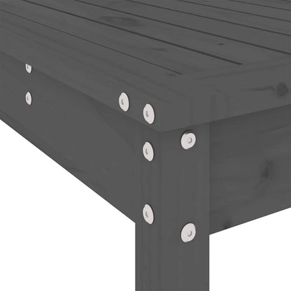 Set Bar da Giardino 7 pz Grigio in Legno Massello di Pino | homemem39
