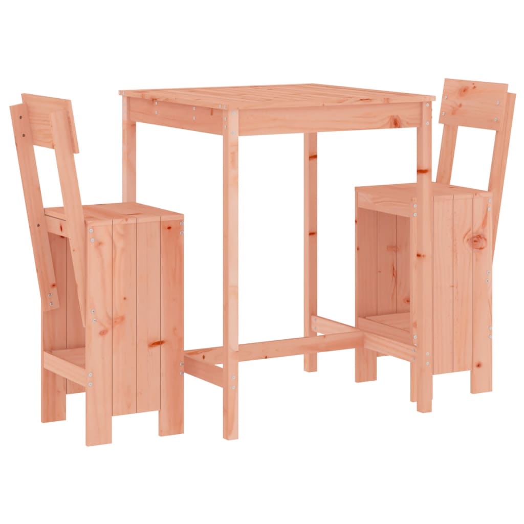 Set da Bar da Giardino 3 pz in Legno Massello di Douglas | homemem39