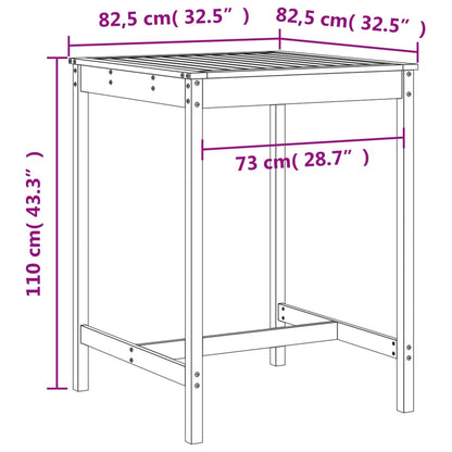 Set da Bar da Giardino 3 pz in Legno Massello di Douglas | homemem39