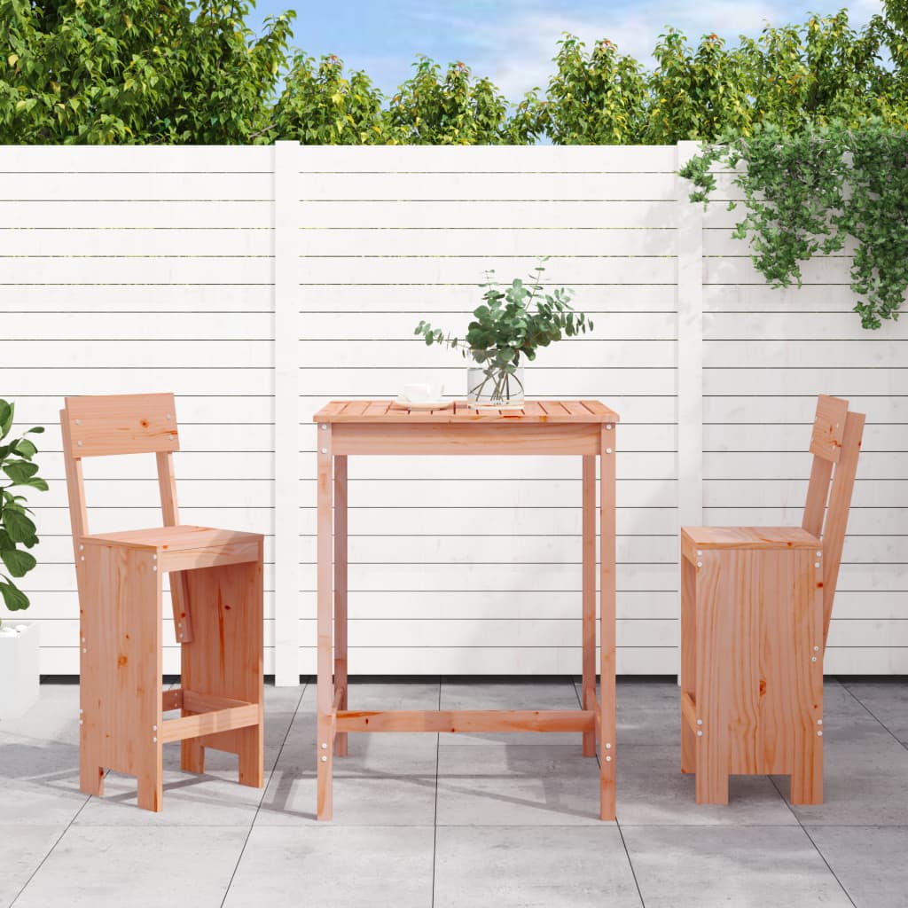 Set da Bar da Giardino 3 pz in Legno Massello di Douglas | homemem39