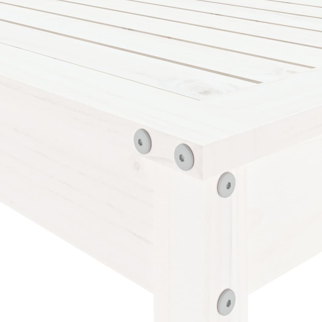 Set Bar da Giardino 5 pz Bianco in Legno Massello di Pino - homemem39