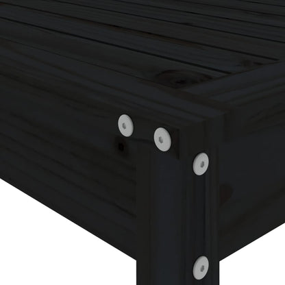 Set Bar da Giardino 5 pz Nero in Legno Massello di Pino | homemem39