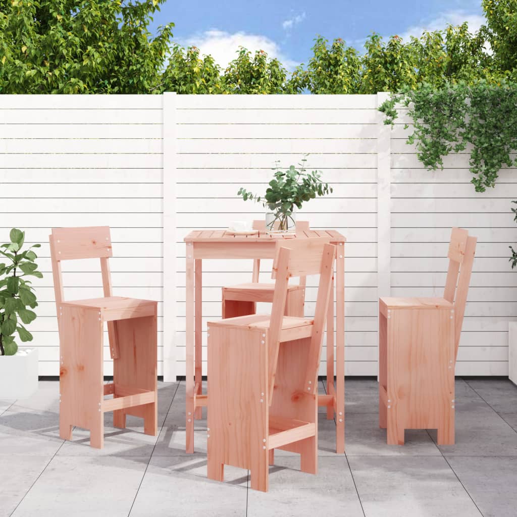 Set da Bar da Giardino 5 pz in Legno Massello di Douglas | homemem39