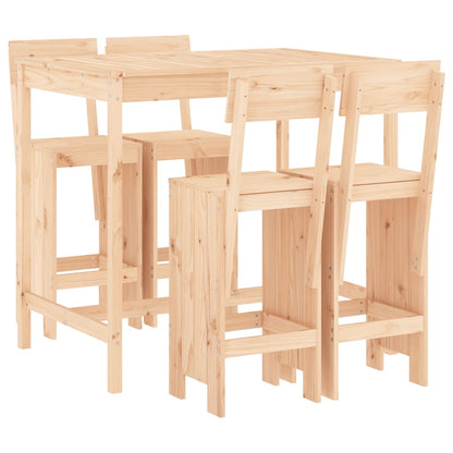 Set Bar da Giardino 5 pz in Legno Massello di Pino - homemem39