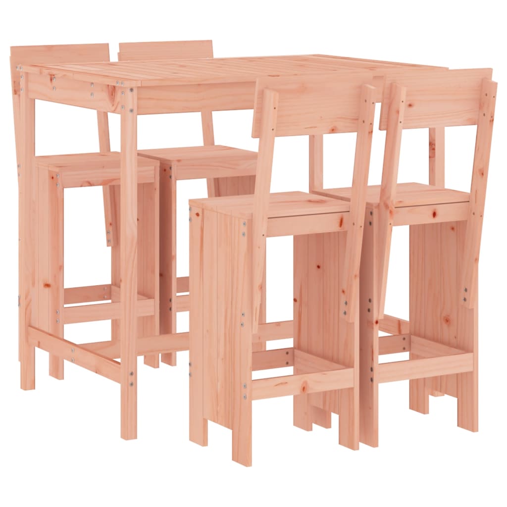 Set da Bar da Giardino 5 pz in Legno Massello di Douglas | homemem39