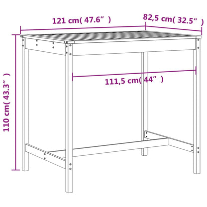 Set da Bar da Giardino 5 pz in Legno Massello di Douglas | homemem39