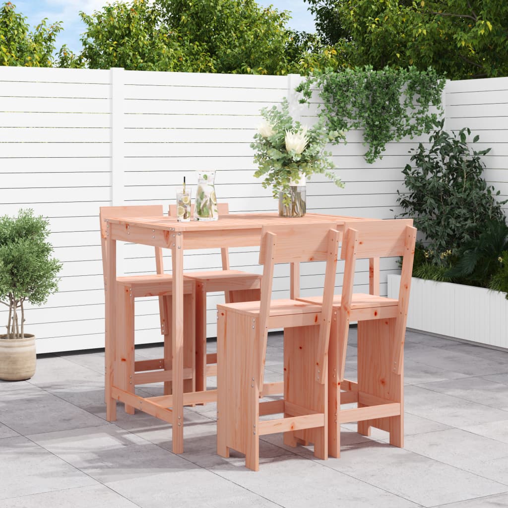 Set da Bar da Giardino 5 pz in Legno Massello di Douglas | homemem39