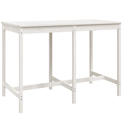 Set Bar da Giardino 7 pz Bianco in Legno Massello di Pino - homemem39