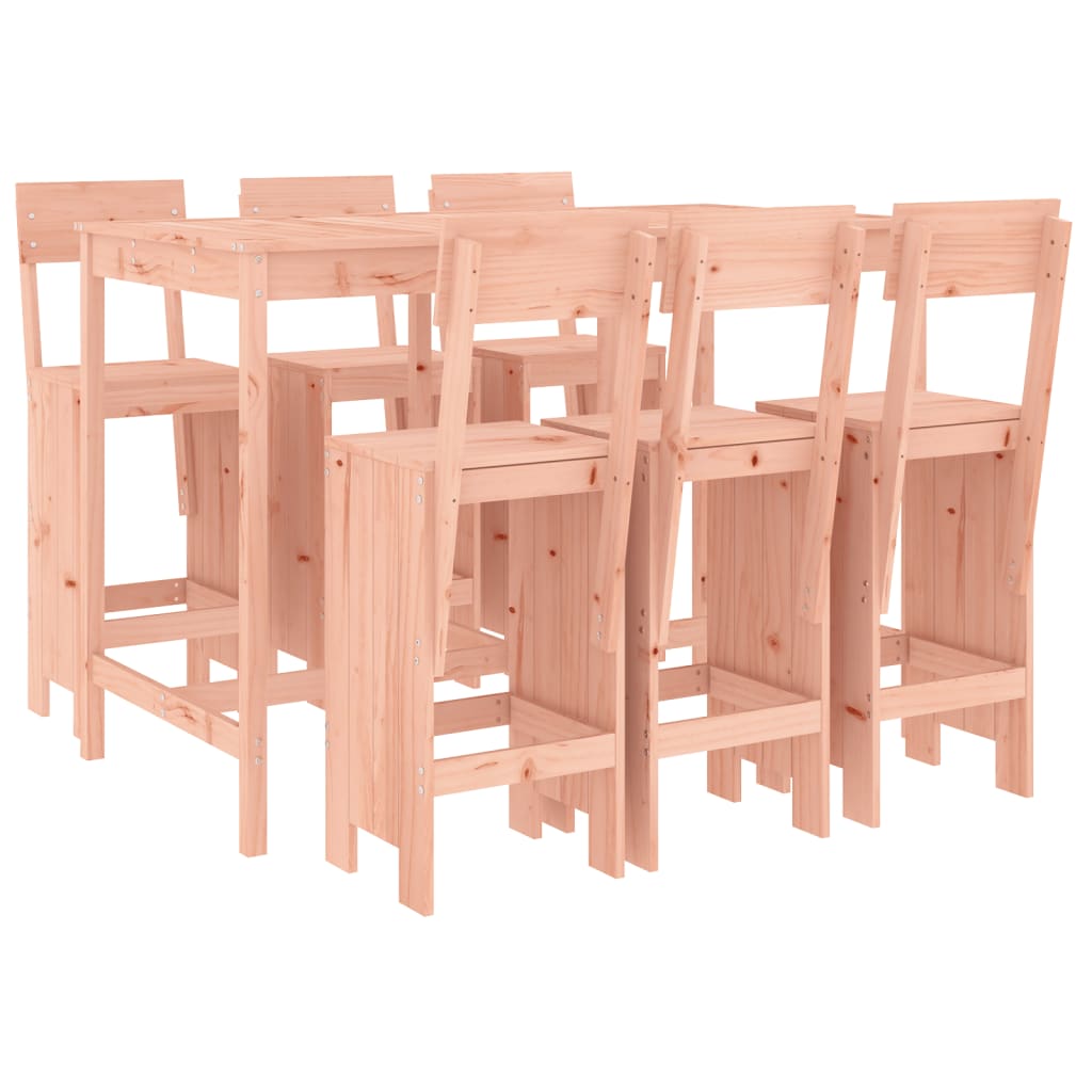 Set da Bar da Giardino 7 pz in Legno Massello di Douglas | homemem39