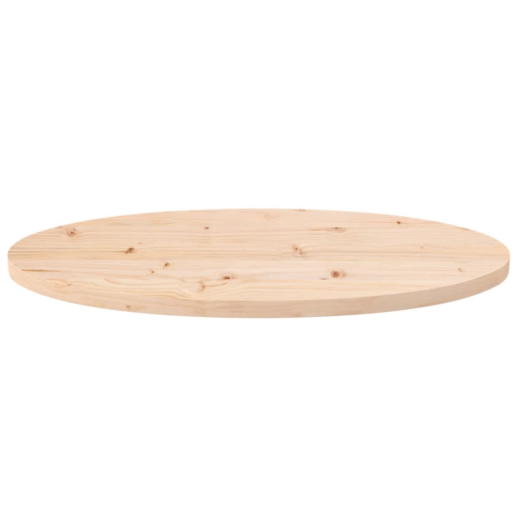 Piano del tavolo 70x35x2,5 cm in legno massello di pino ovale | homemem39