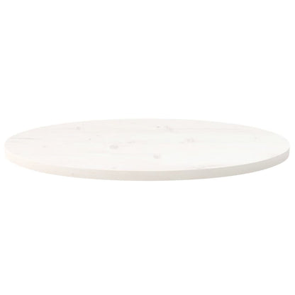 Piano Tavolo Bianco 70x35x2,5cm in Legno Massello di Pino Ovale | homemem39