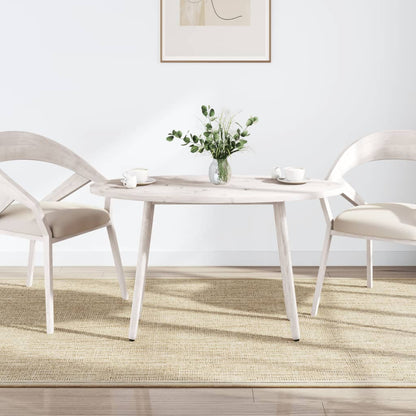 Piano Tavolo Bianco 110x55x2,5 cm Legno Massello di Pino Ovale | homemem39