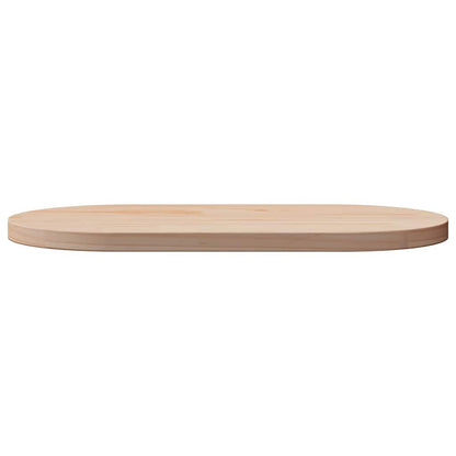 Piano del tavolo 70x35x2,5 cm in legno massello di pino ovale | homemem39