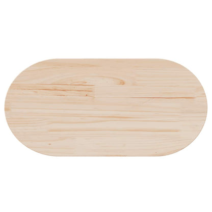 Piano del tavolo 70x35x2,5 cm in legno massello di pino ovale | homemem39