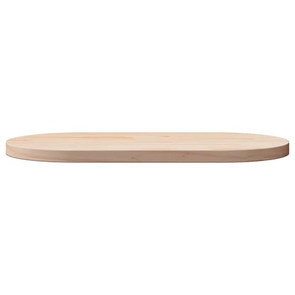 Piano del tavolo 80x40x2,5 cm in legno massello di pino ovale