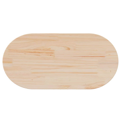 Piano del tavolo 80x40x2,5 cm in legno massello di pino ovale | homemem39