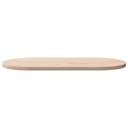 Piano del tavolo 100x50x2,5 cm in legno massello di pino ovale | homemem39