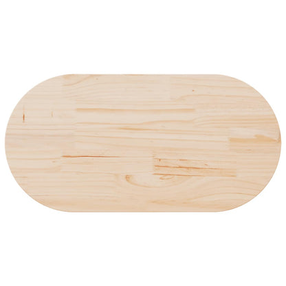 Piano del tavolo 100x50x2,5 cm in legno massello di pino ovale | homemem39