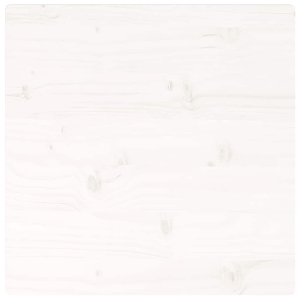 Piano Tavolo Bianco 40x40x2,5cm Legno Massello di Pino Quadrato | homemem39