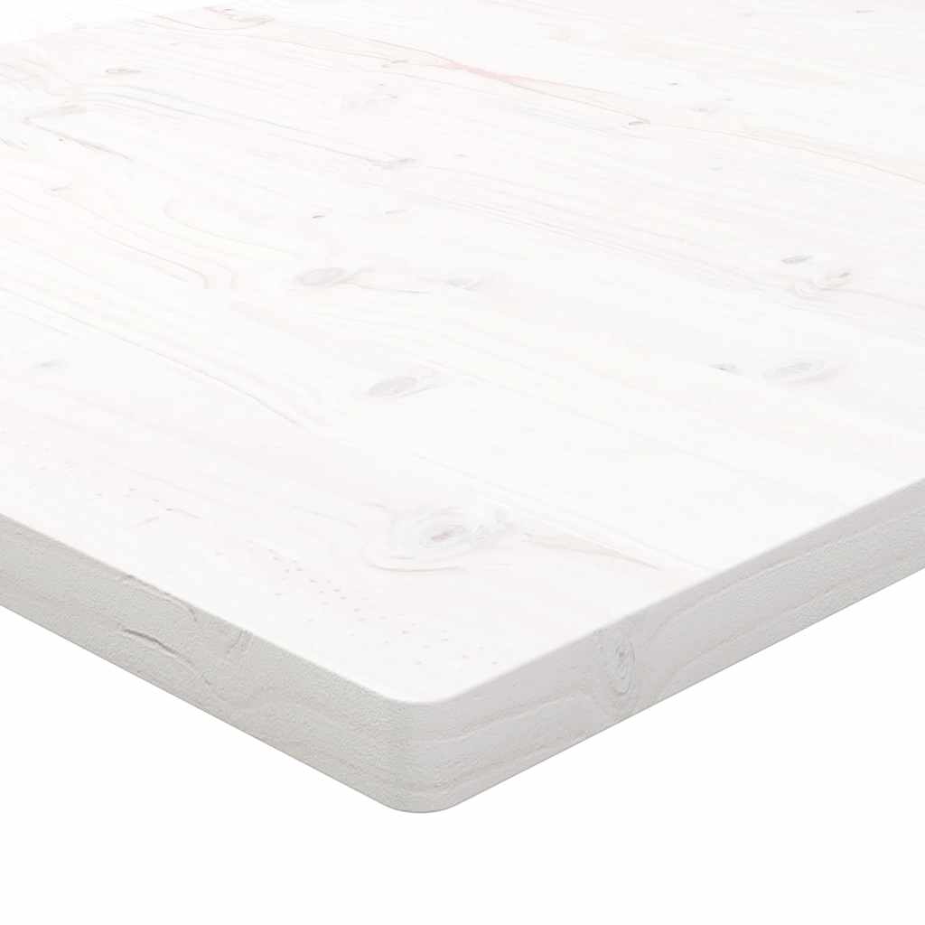 Piano Tavolo Bianco 40x40x2,5cm Legno Massello di Pino Quadrato | homemem39