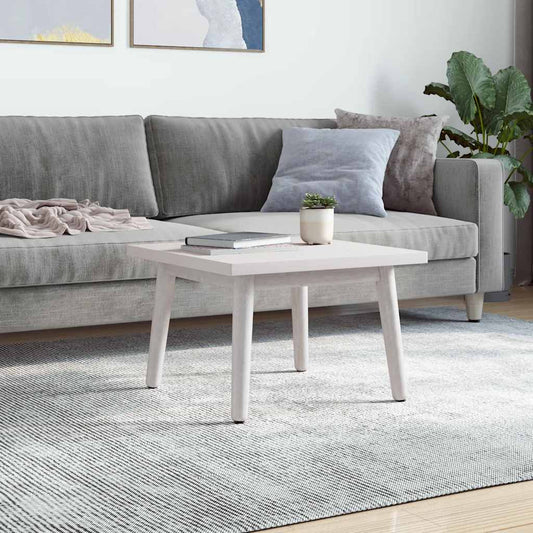 Piano Tavolo Bianco 50x50x2,5cm Legno Massello di Pino Quadrato | homemem39