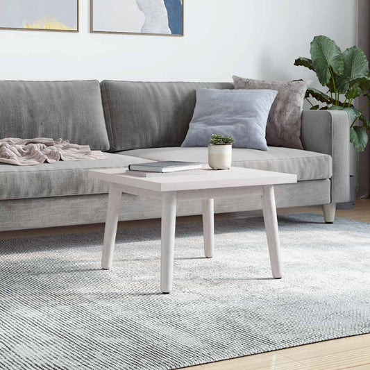 Piano Tavolo Bianco 60x60x2,5cm Legno Massello di Pino Quadrato | homemem39