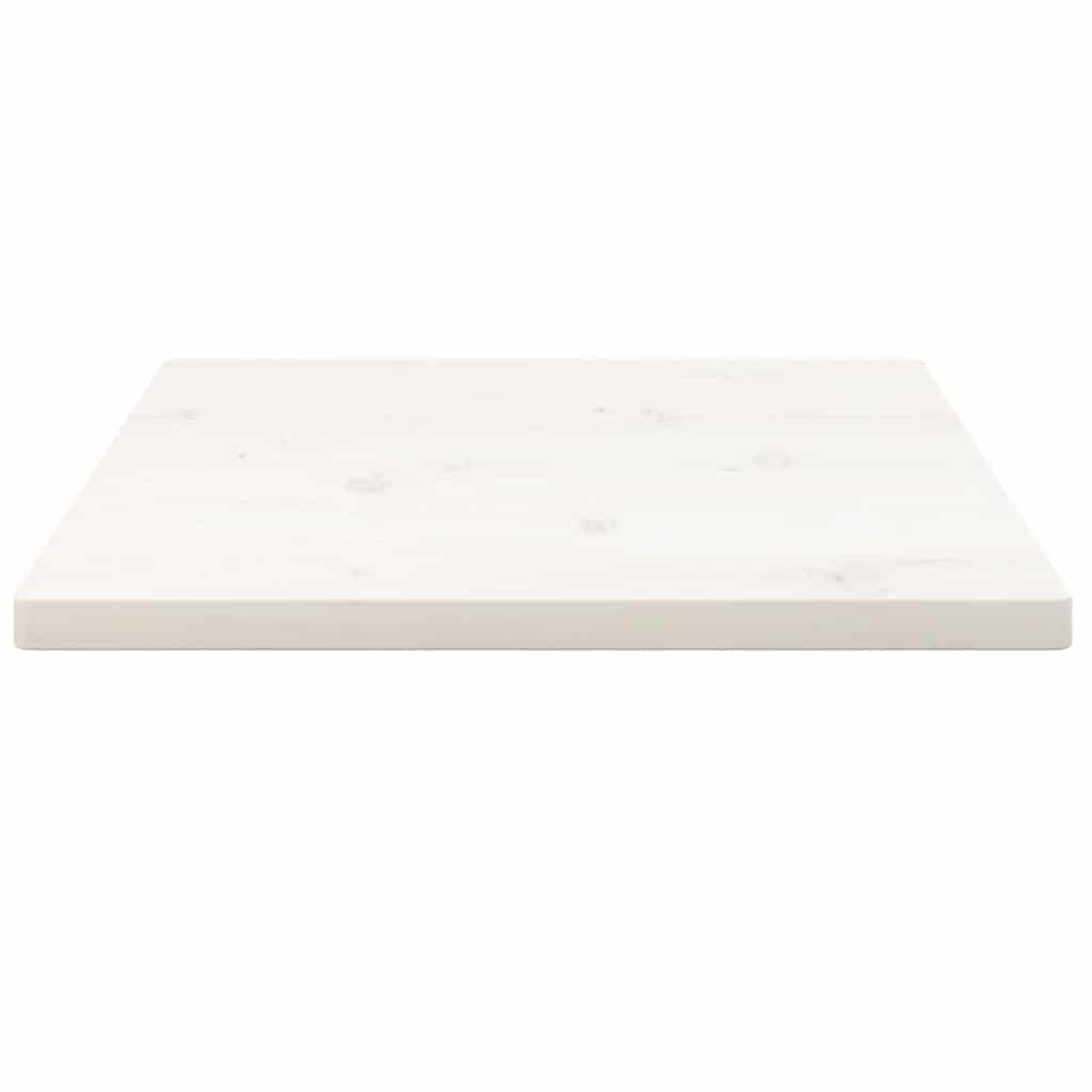 Piano Tavolo Bianco 60x60x2,5cm Legno Massello di Pino Quadrato | homemem39