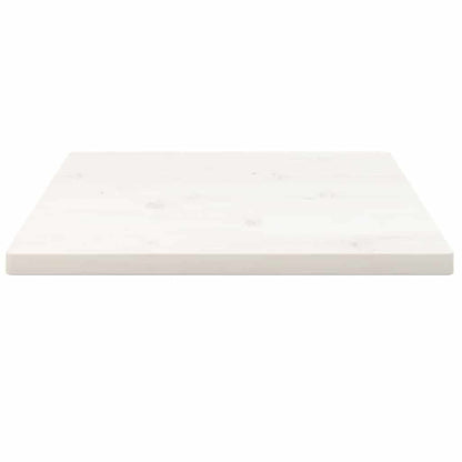 Piano Tavolo Bianco 60x60x2,5cm Legno Massello di Pino Quadrato | homemem39