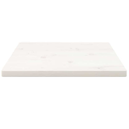 Piano Tavolo Bianco 60x60x2,5cm Legno Massello di Pino Quadrato