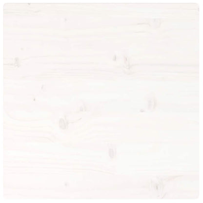 Piano Tavolo Bianco 60x60x2,5cm Legno Massello di Pino Quadrato | homemem39