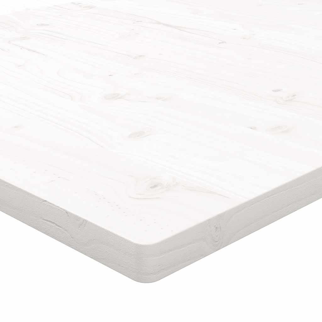 Piano Tavolo Bianco 60x60x2,5cm Legno Massello di Pino Quadrato | homemem39