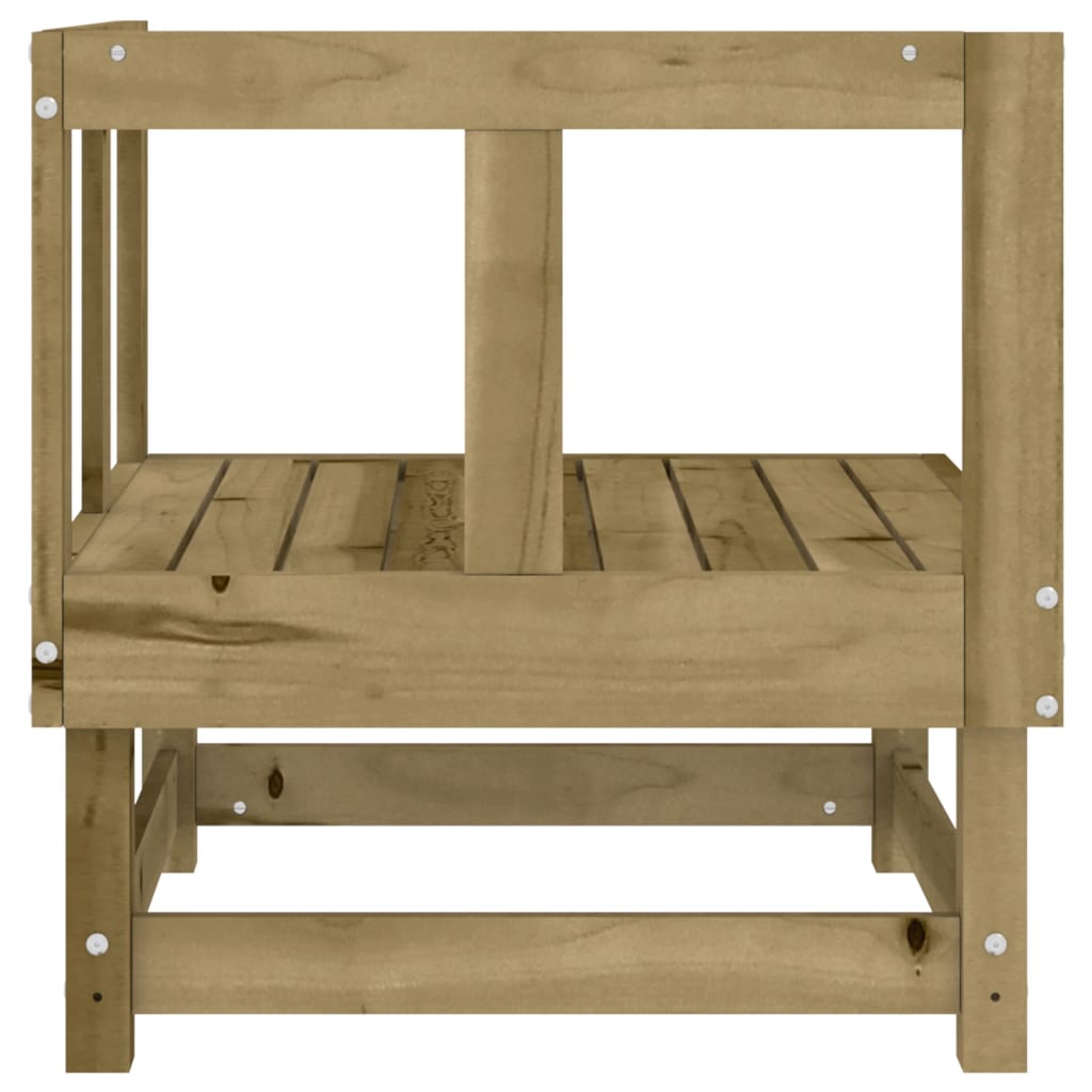 Divano Angolare da Giardino in Legno di Pino Impregnato | homemem39
