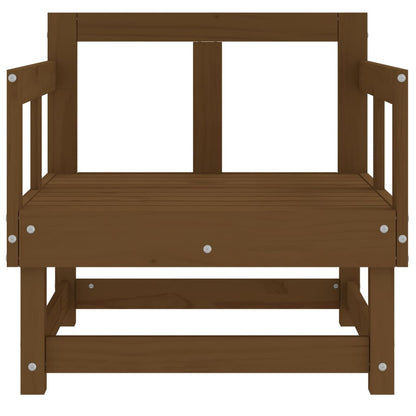 Sedie da Giardino 2 pz Marrone Ambra in Legno Massello di Pino | homemem39