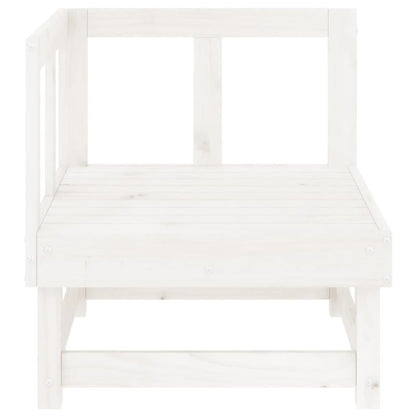 Divani Angolari da Giardino 2 pz Bianchi Legno Massello di Pino | homemem39