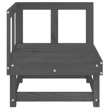 Divani Angolari da Giardino 2 pz Grigi Legno Massello di Pino | homemem39