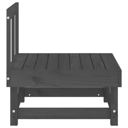 Divani Centrali da Giardino 2 pz Grigi Legno Massello di Pino | homemem39