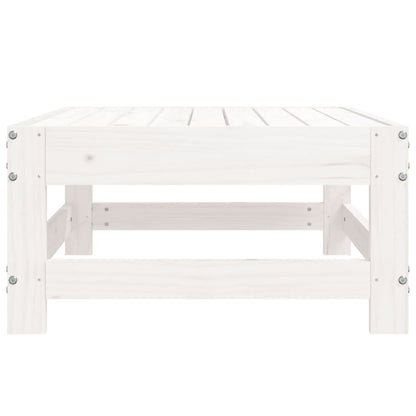 Poggiapiedi da Giardino Bianco in Legno Massello di Pino | homemem39