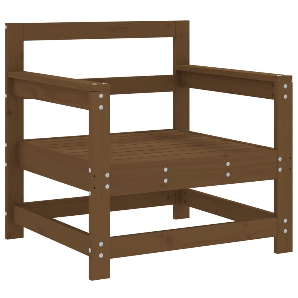 Sedie da Giardino 2 pz Marrone Ambra in Legno Massello di Pino - homemem39