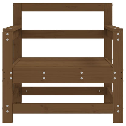 Sedie da Giardino 2 pz Marrone Ambra in Legno Massello di Pino | homemem39