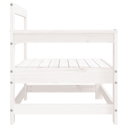 Divani Angolari da Giardino 2 pz Bianchi Legno Massello di Pino - homemem39